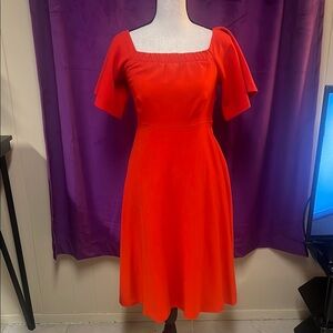 Zara Red Flutter Sleeve Sundress